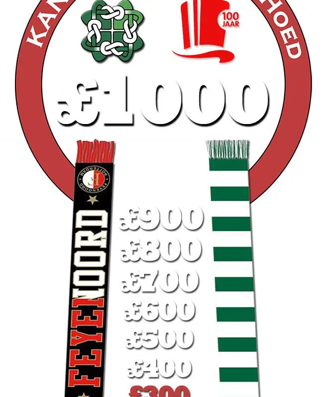Boerrigter poseert voor vlag Feyenoord