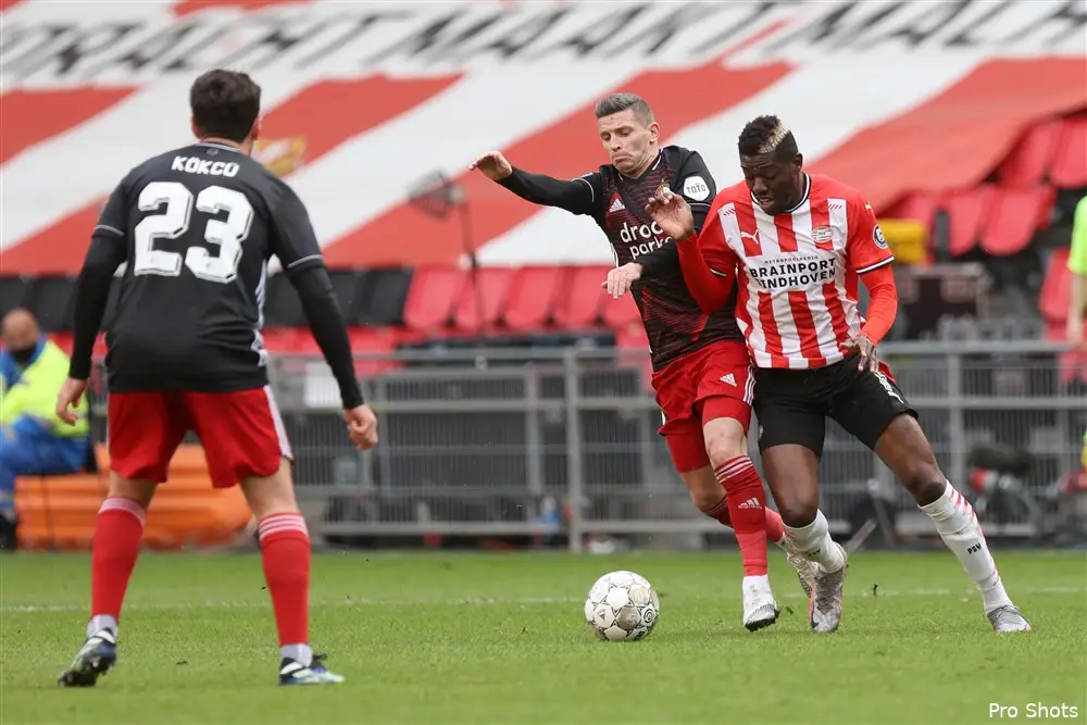 Gemiste kansen kosten Feyenoord twee punten tegen PSV