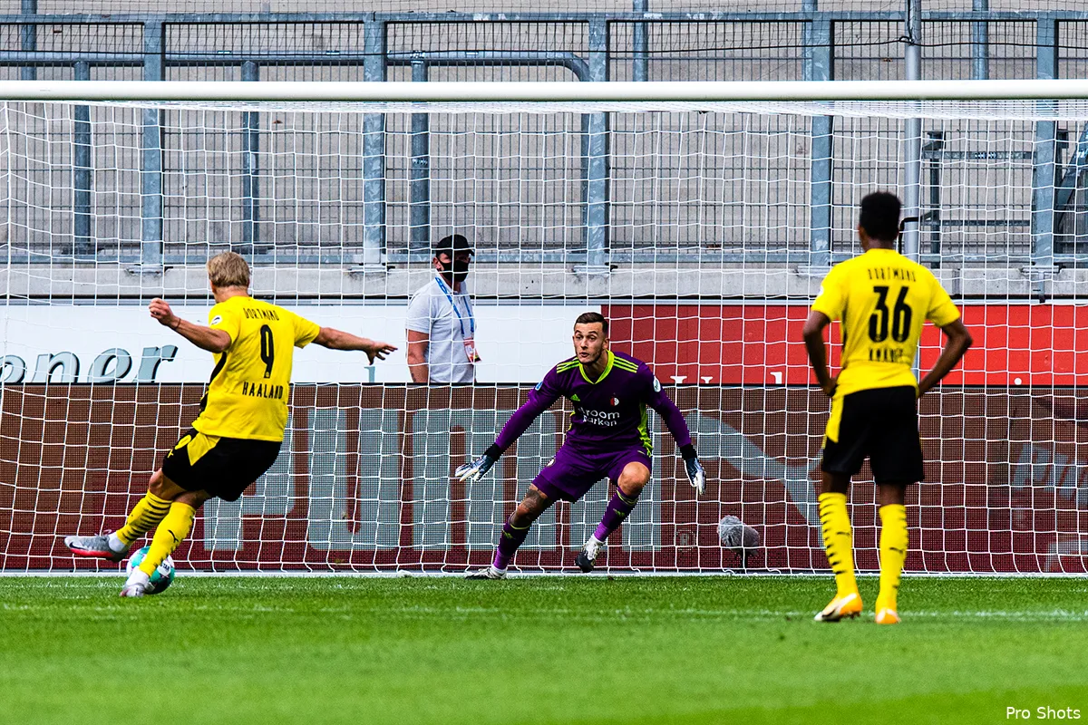 Bijlow stopt penalty Haaland: ''Dat is lekker''