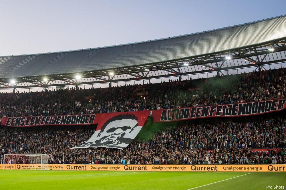 Feyenoord-supporters helpen en eren Gyan