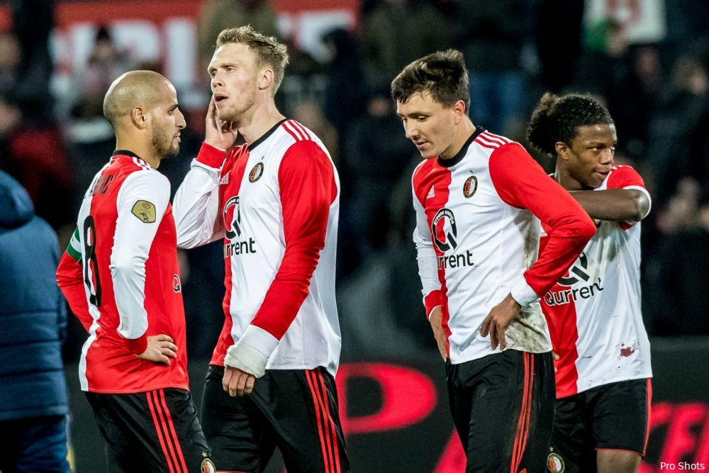 Eredivisie: Feyenoord zakt naar zesde plaats