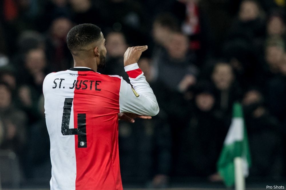 Feyenoord traint zonder Haps en St. Juste