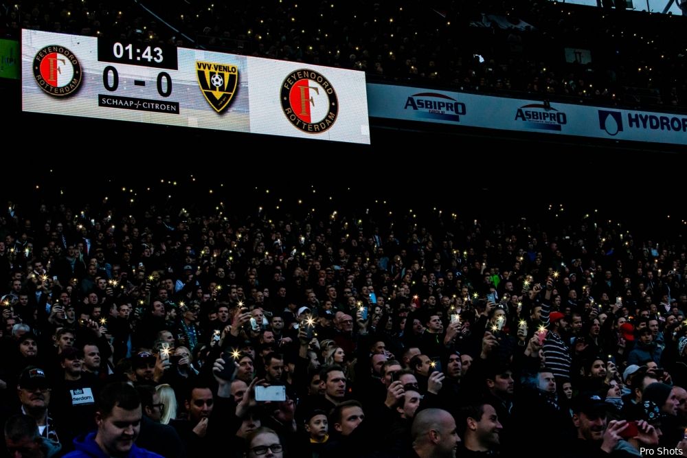 Boete dreigt voor Feyenoord na lichtuitval De Kuip