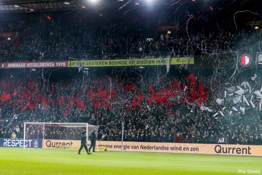 Feyenoord verwacht woensdag 25.000 supporters