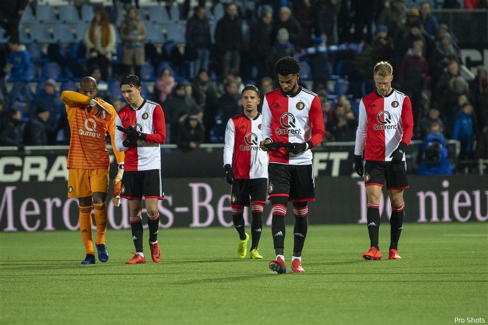 Feyenoord verspeelde zeventien punten tegen clubs uit rechterrijtje