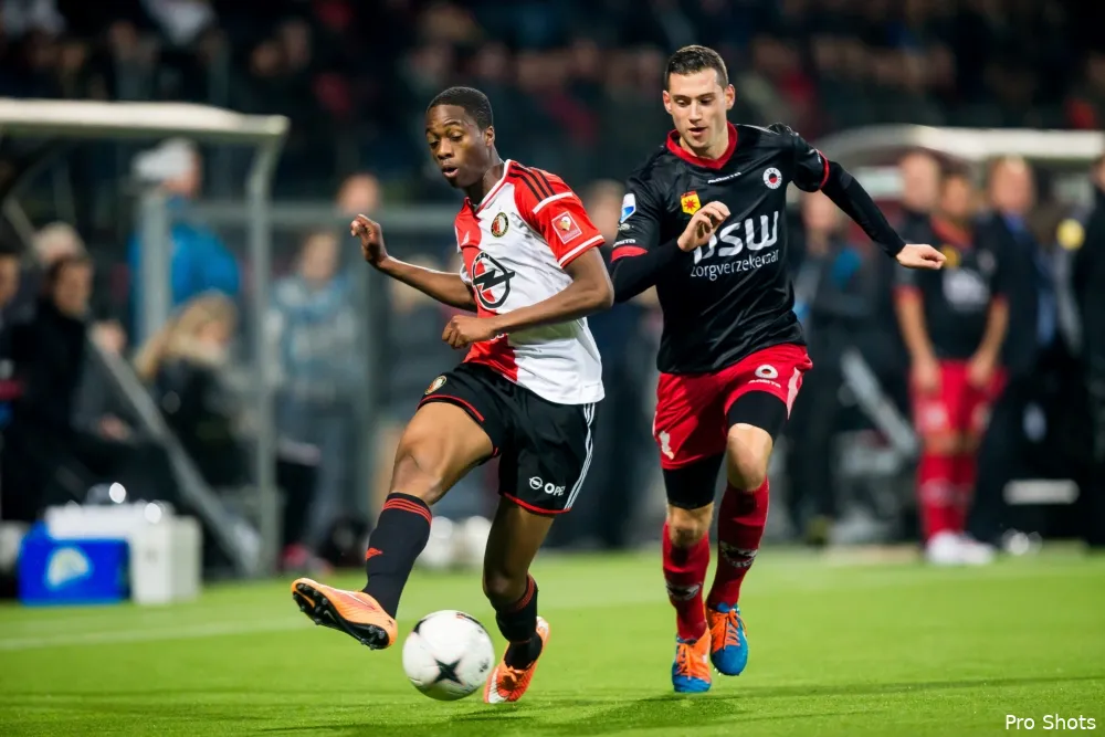 Luigi Bruins mist wedstrijd tegen Feyenoord