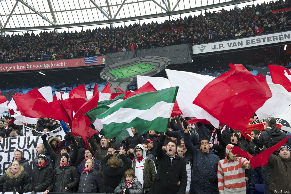 Kameraadjesactie TIFO in teken van Feyenoord-shirt
