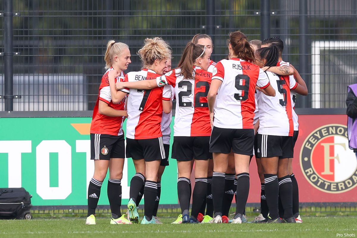 Feyenoord Vrouwen winnen ook topper van PSV