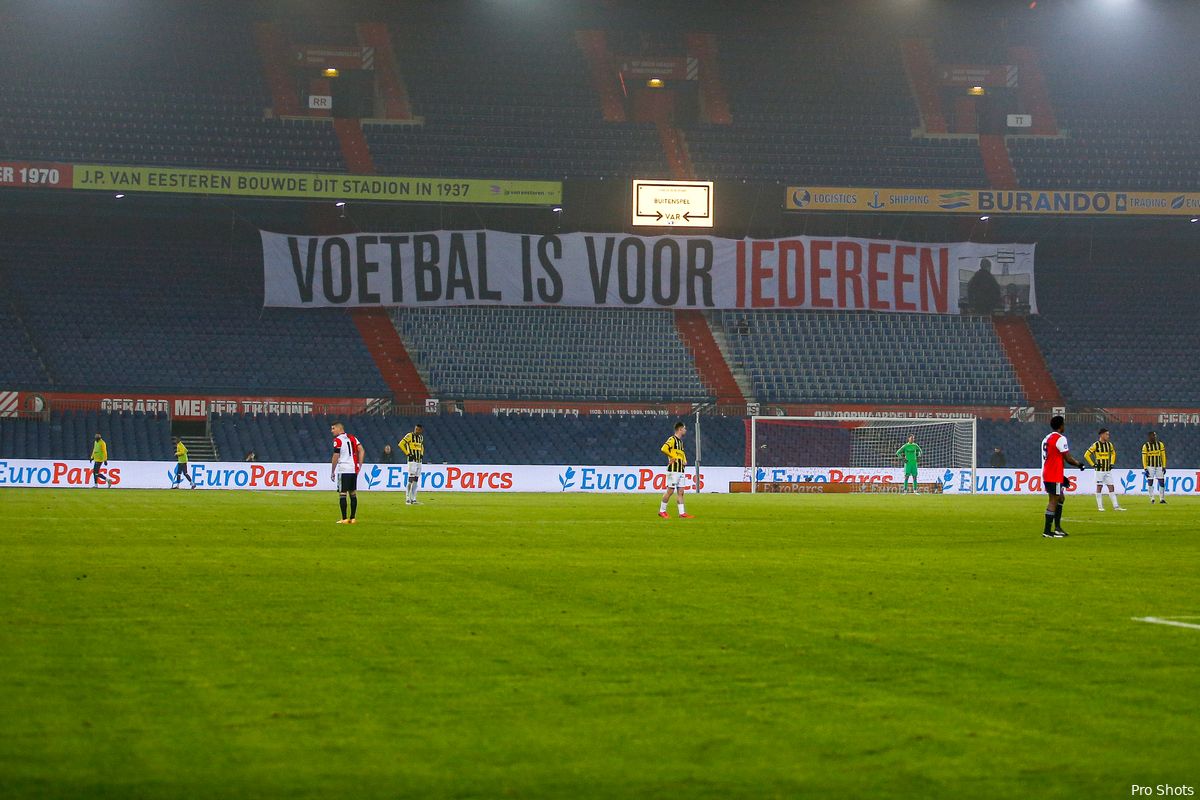 Feyenoord wil De Kuip voorlopig niet 'demonstratief' openen