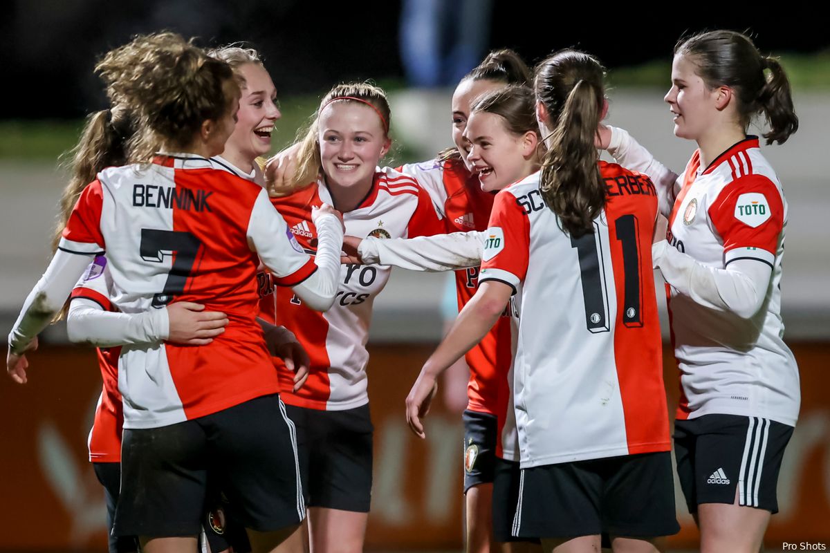 Feyenoord Vrouwen sluit eerste seizoenshelft af met overwinning