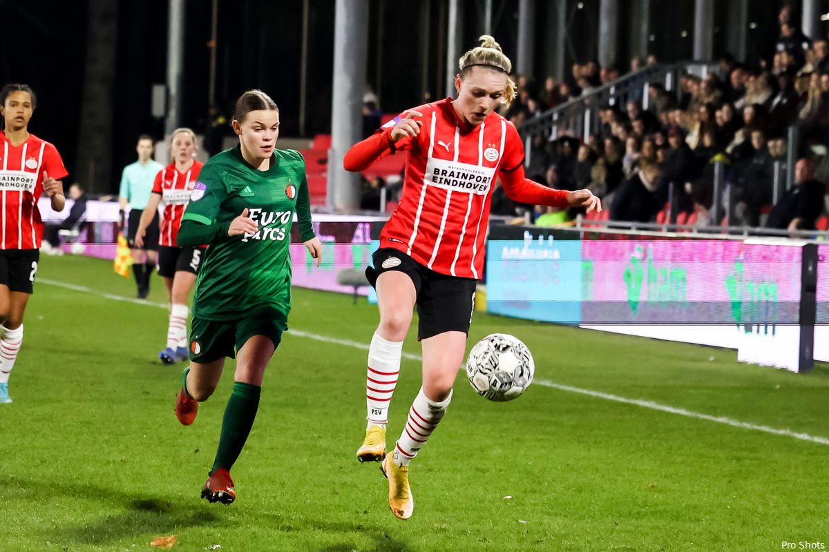 Feyenoord Vrouwen hard onderuit in kwartfinale tegen PSV