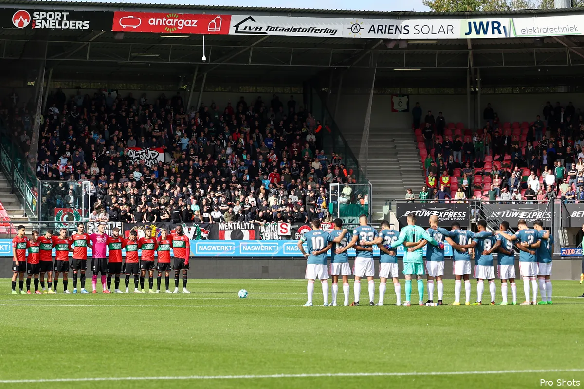 Minuut stilte voorafgaand FC Midtjylland - Feyenoord