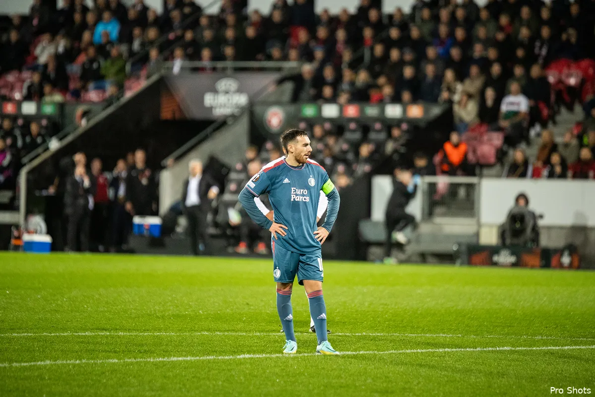 Matig Feyenoord geeft voorsprong uit handen in Denemarken