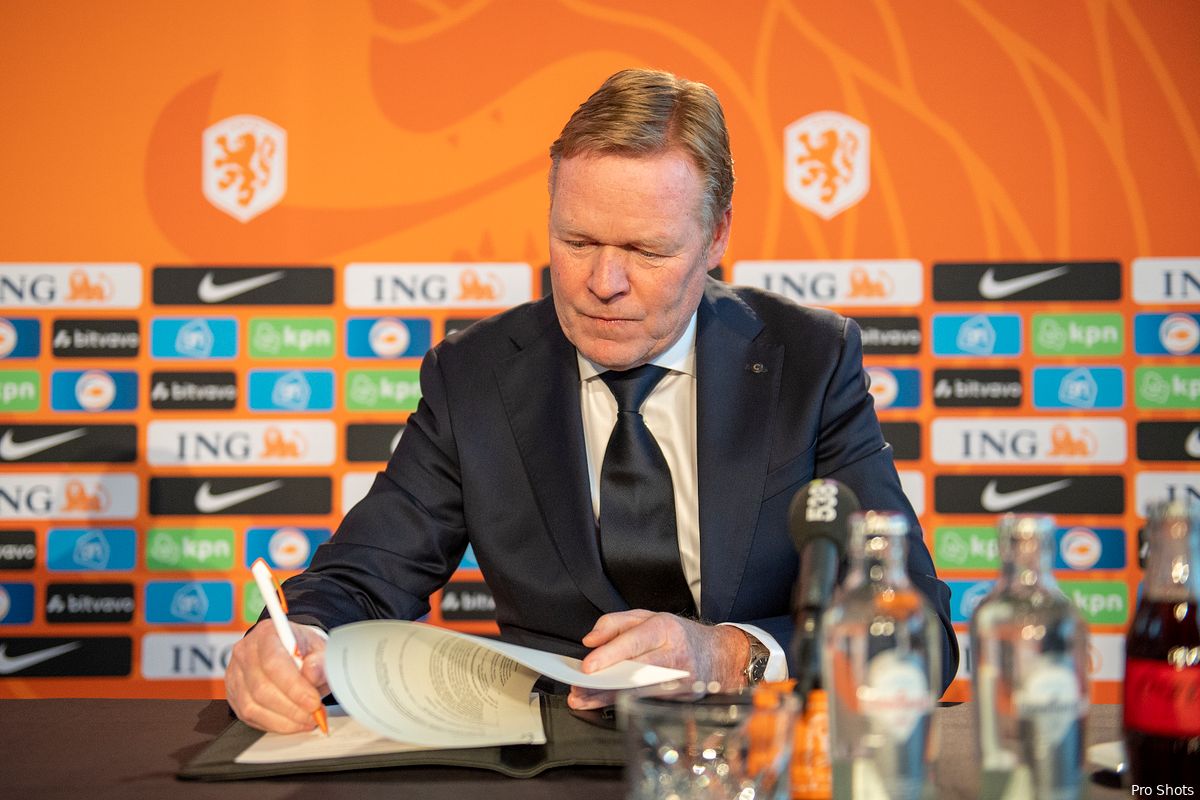 Koeman begonnen als bondscoach: ''Onder de indruk van Feyenoord''