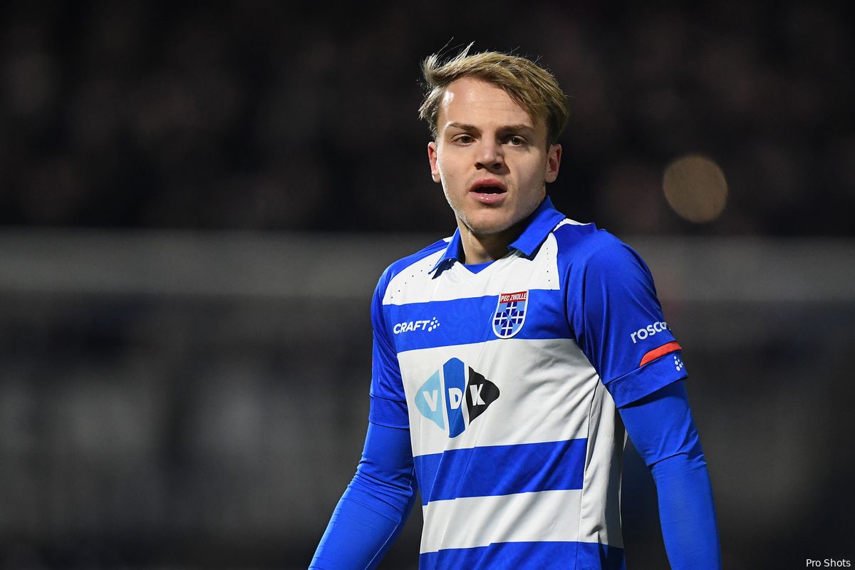 PEC Zwolle bevestigt overstap Van den Belt naar Feyenoord