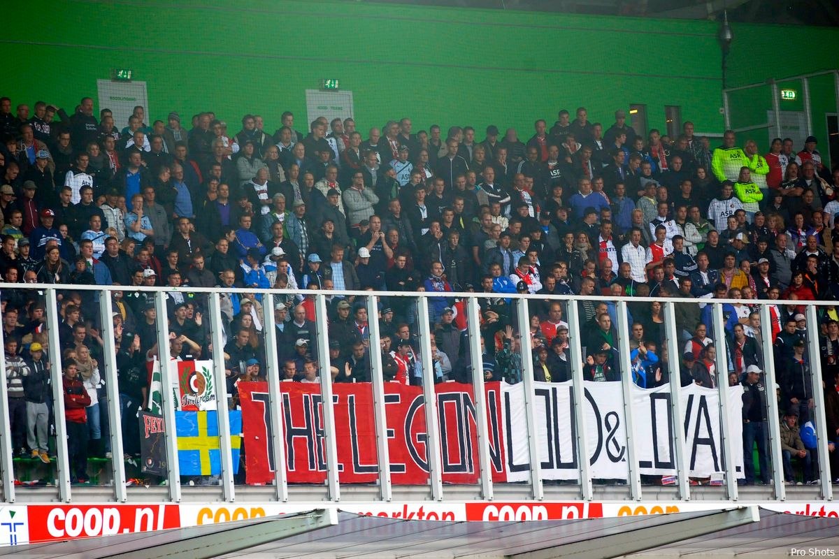 1100 supporters steunen Feyenoord in Groningen