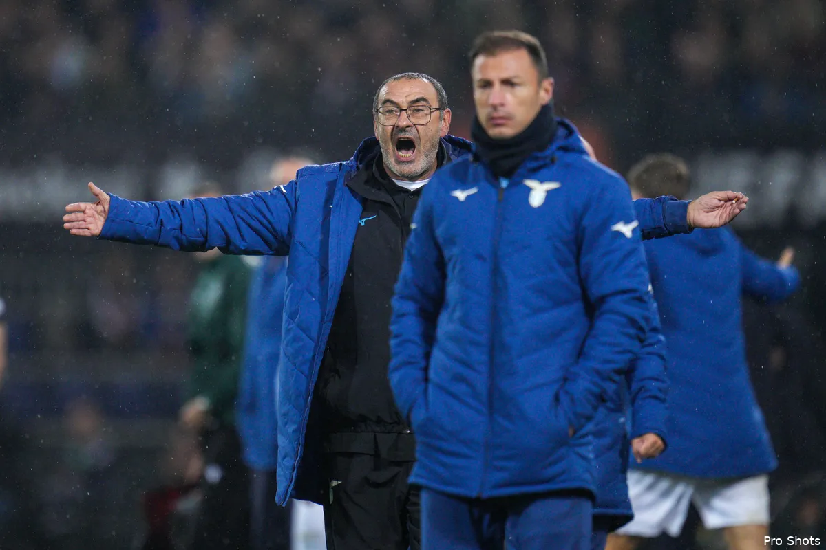 Lazio-trainer Sarri haalt opnieuw uit naar de supporters van Feyenoord