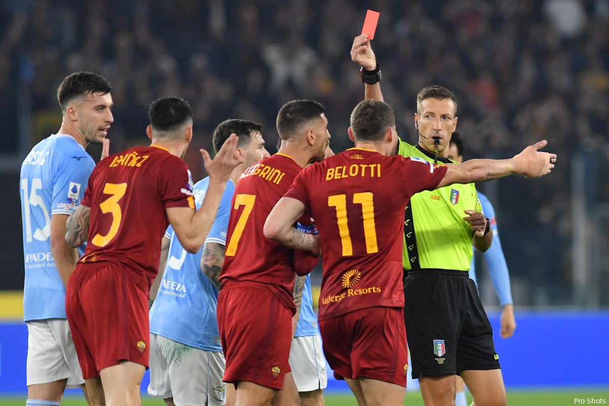 EL-tegenstander AS Roma pakt twee keer rood en verliest derby van Lazio