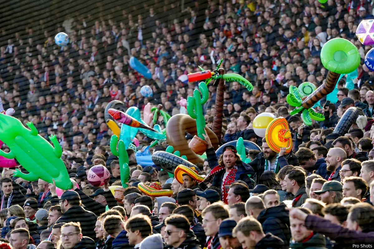 Feyenoord-supporters geven gehoor aan oproep Slot
