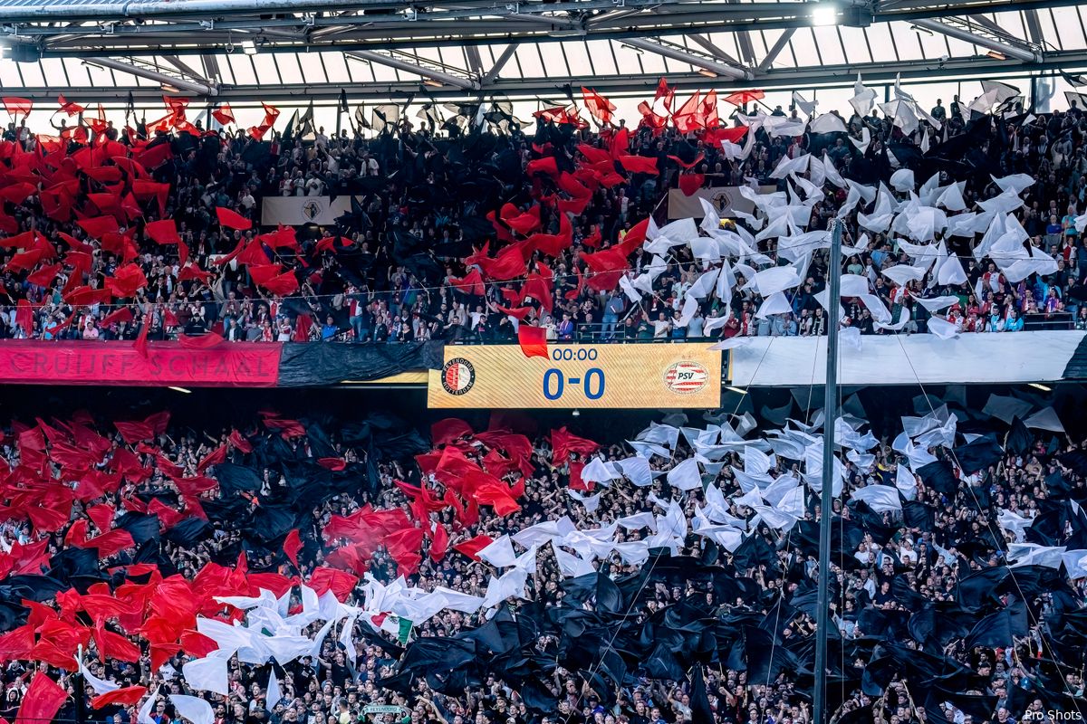 Feyenoord treft PSV in een uitverkochte Kuip