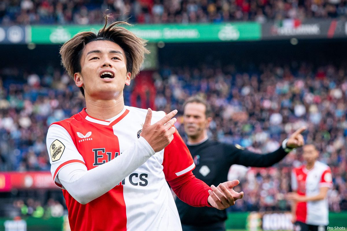 Ayase Ueda komende weken niet inzetbaar voor Feyenoord