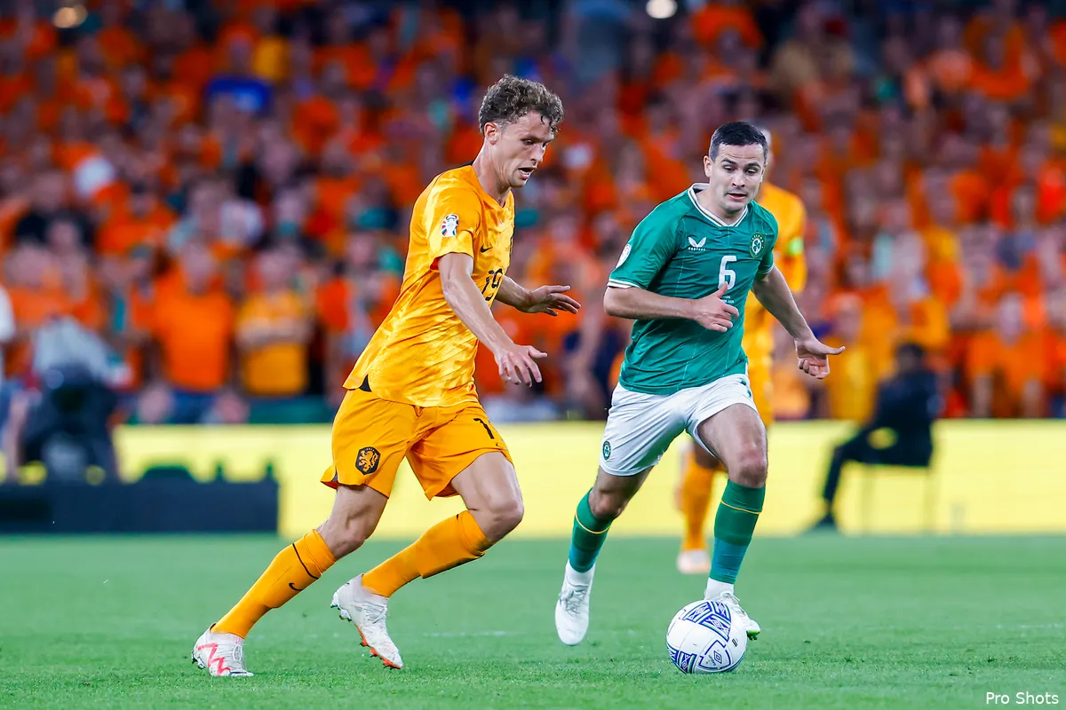 Wieffer in de basis bij het Nederlands Elftal