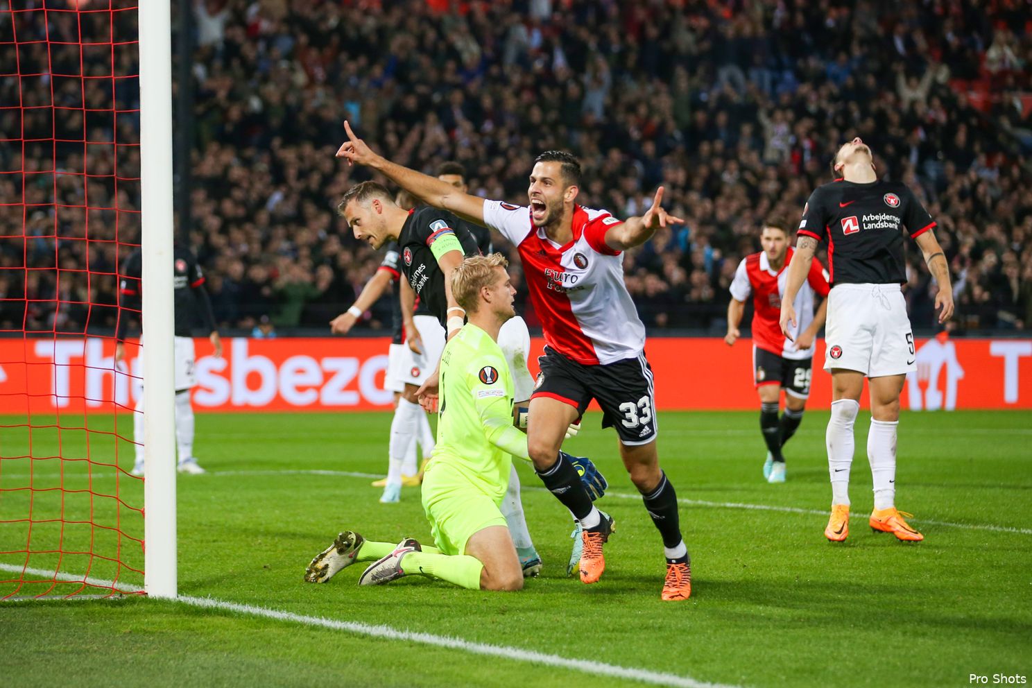 Feyenoord ondanks vele kansen niet voorbij FC Midtjylland