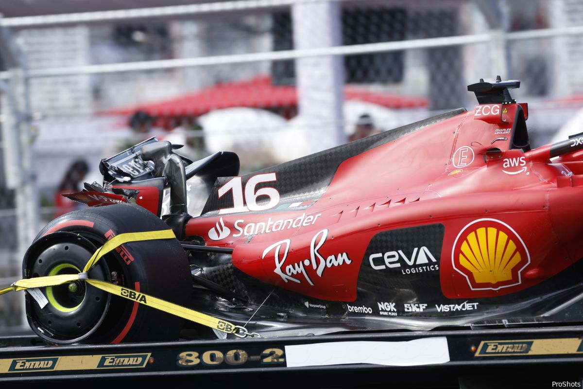 Ferrari heeft bijzondere theorie: 'Crash Leclerc bevestiging van werking van updates'