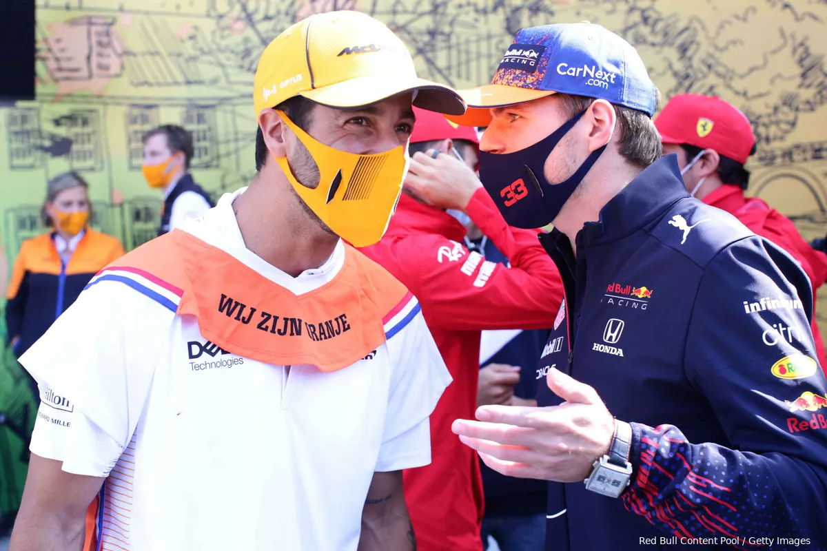 Ricciardo over Verstappen: 'Gegroeid als persoon'