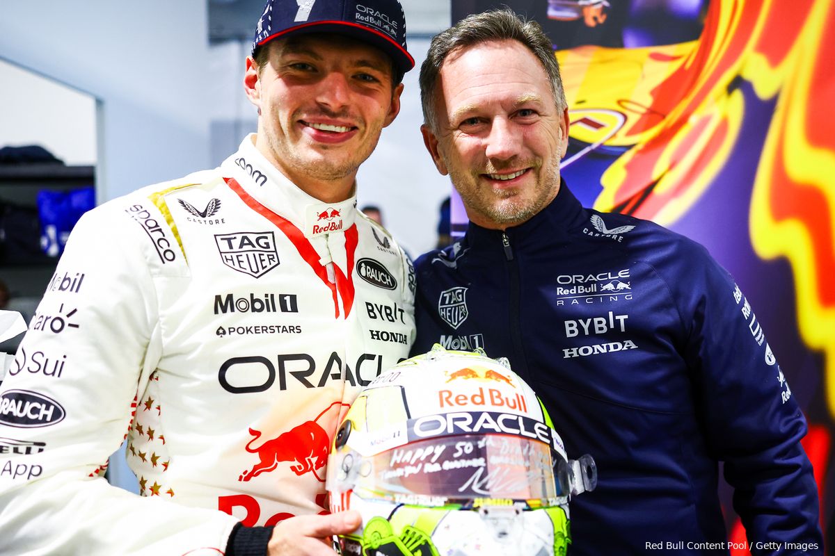 Horner blikt terug op F1-seizoen van Verstappen: 'Voor de geschiedenisboeken'