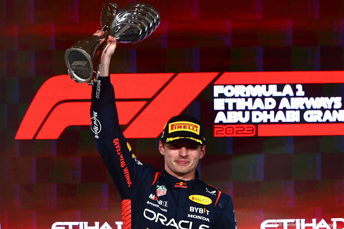 Verstappen na negentiende overwinning in Abu Dhabi: 'Een geweldig seizoen voor ons'