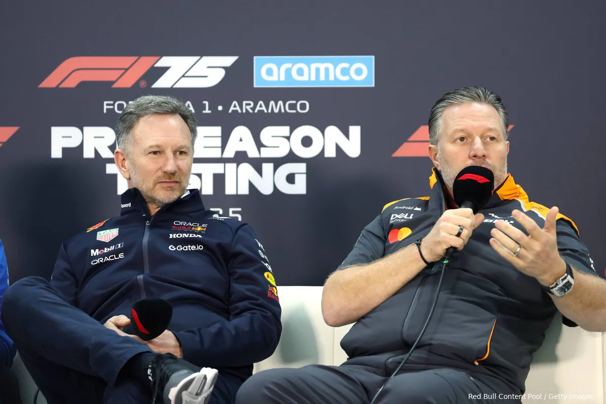 christian horner red bull racing 2025 test 1 zak brown
