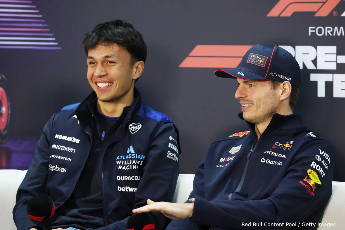 max verstappen alexander albon wintertest bahrein 2025 1