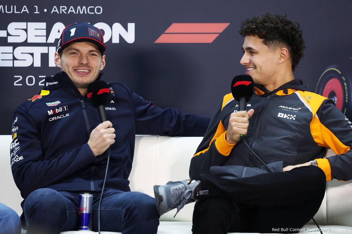 max verstappen lando norris wintertest bahrein 2025 1