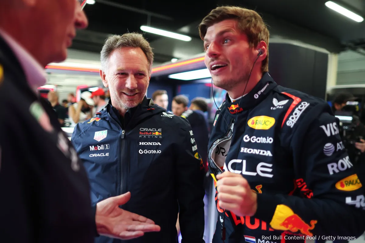 max verstappen christian horner red bull racing 2025 silverstone groot brittannie zaterdag kwalificatie