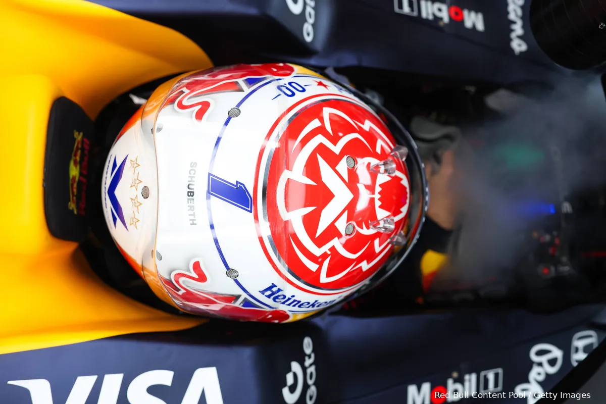 max verstappen red bull racing 2025 silverstone groot brittannie zaterdag kwalificatie helm 1
