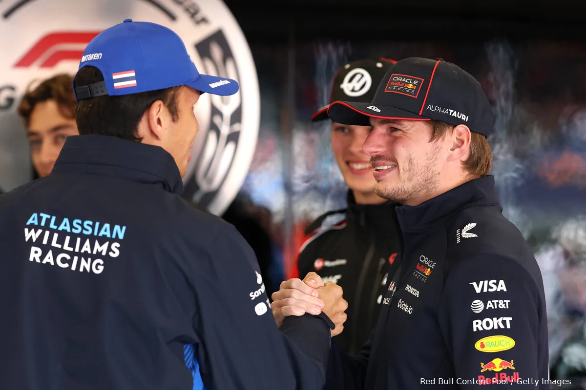 max verstappen red bull racing alexander albon williams silverstone groot brittannie zondag 2025