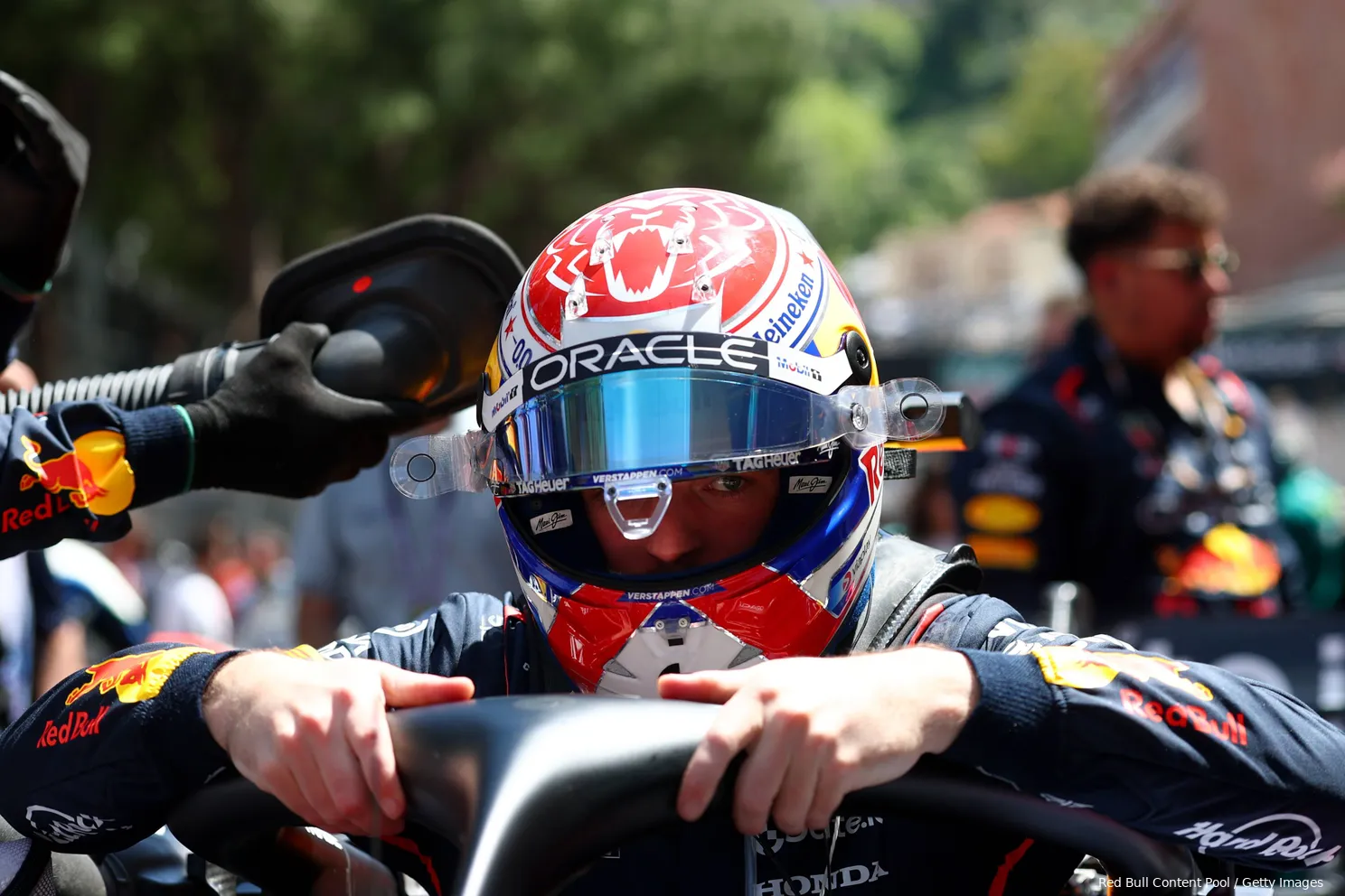 max verstappen rb21 red bull racing 2025 monaco zondag race helm