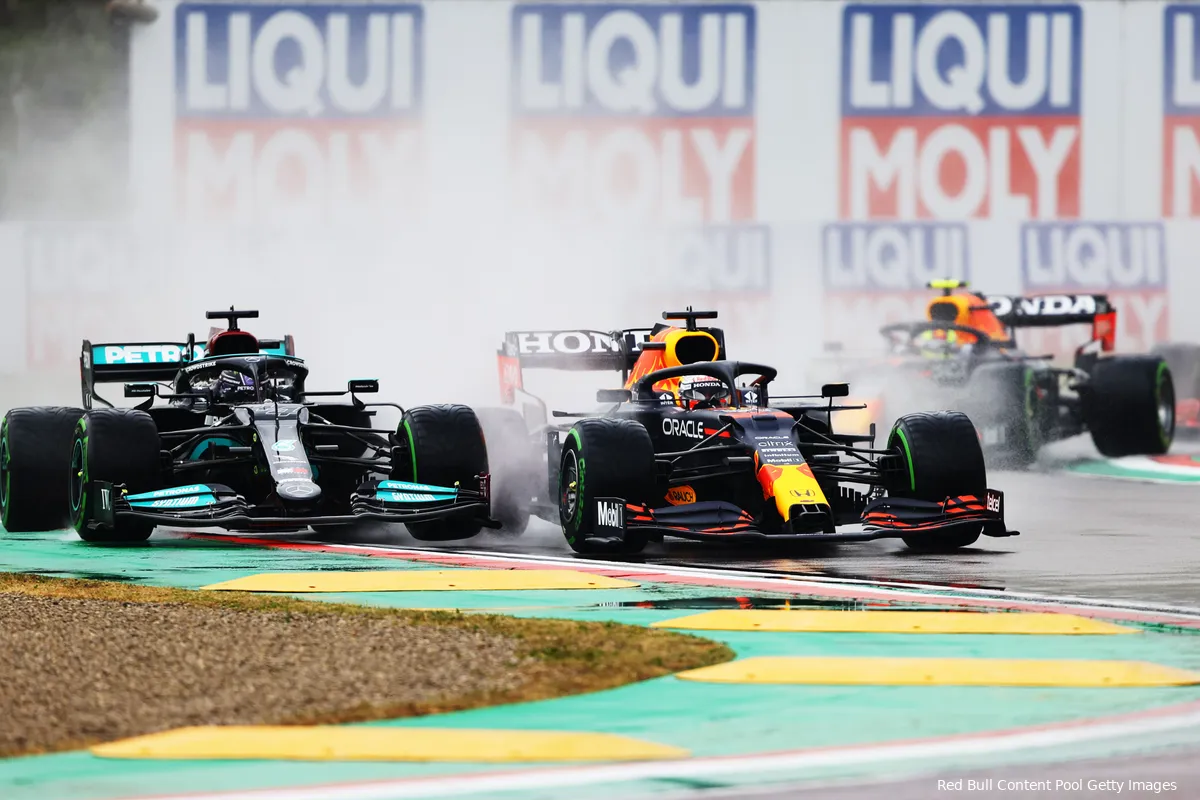 lewis hamilton max verstappen imola rb16b w12