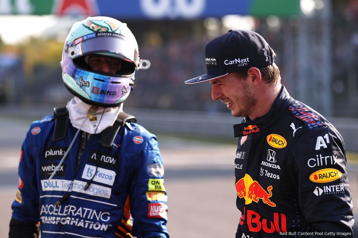 Ricciardo komt op plek twee voor Verstappen-fans: 'Dat is mooi meegenomen'
