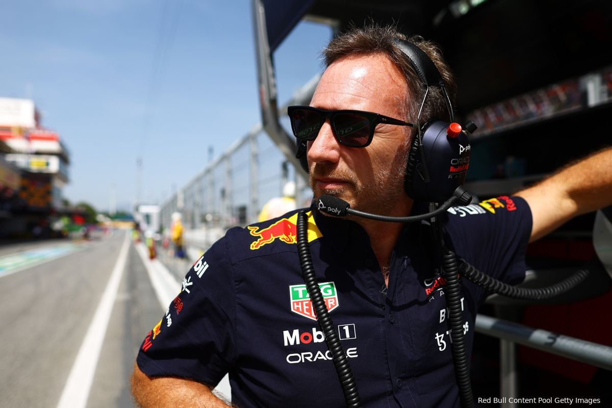 Horner over overwinning Verstappen en teamorders: 'Natuurlijk is Pérez niet blij'