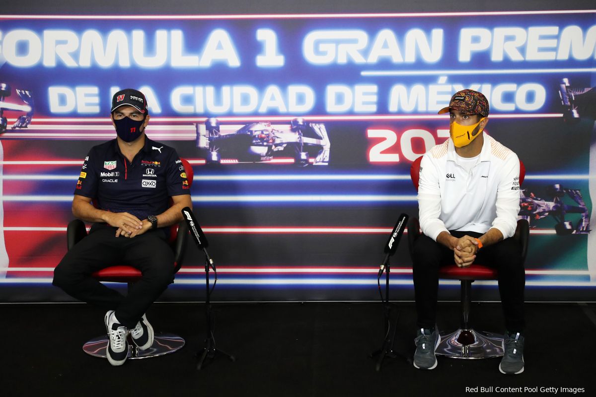 Ricciardo ziet Pérez als voorbeeld: 'Nu is hij aan het vechten om mogelijke wereldtitels'