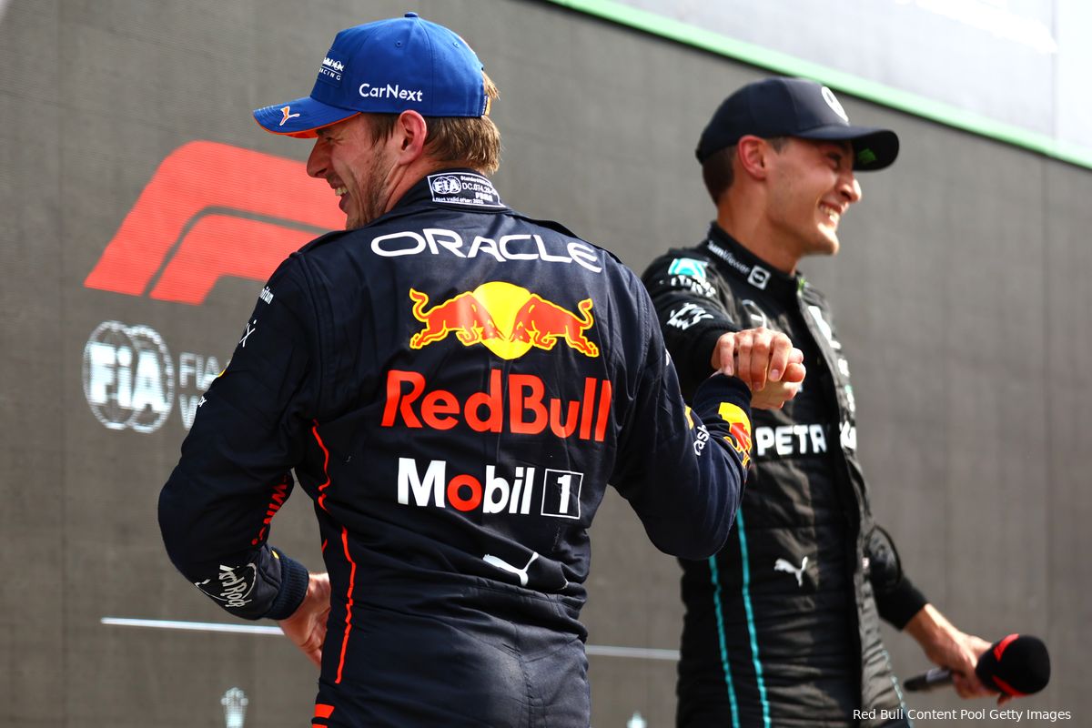 Russell verrast door matige sprintrace Verstappen: 'Max is de man van dit moment'