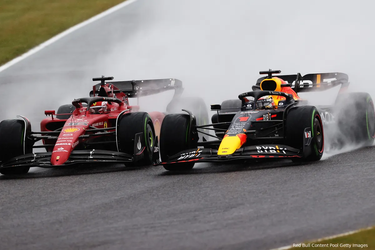 charles leclerc max verstappen f1 75 rb18 ferrari red bull racing gp japan 2022
