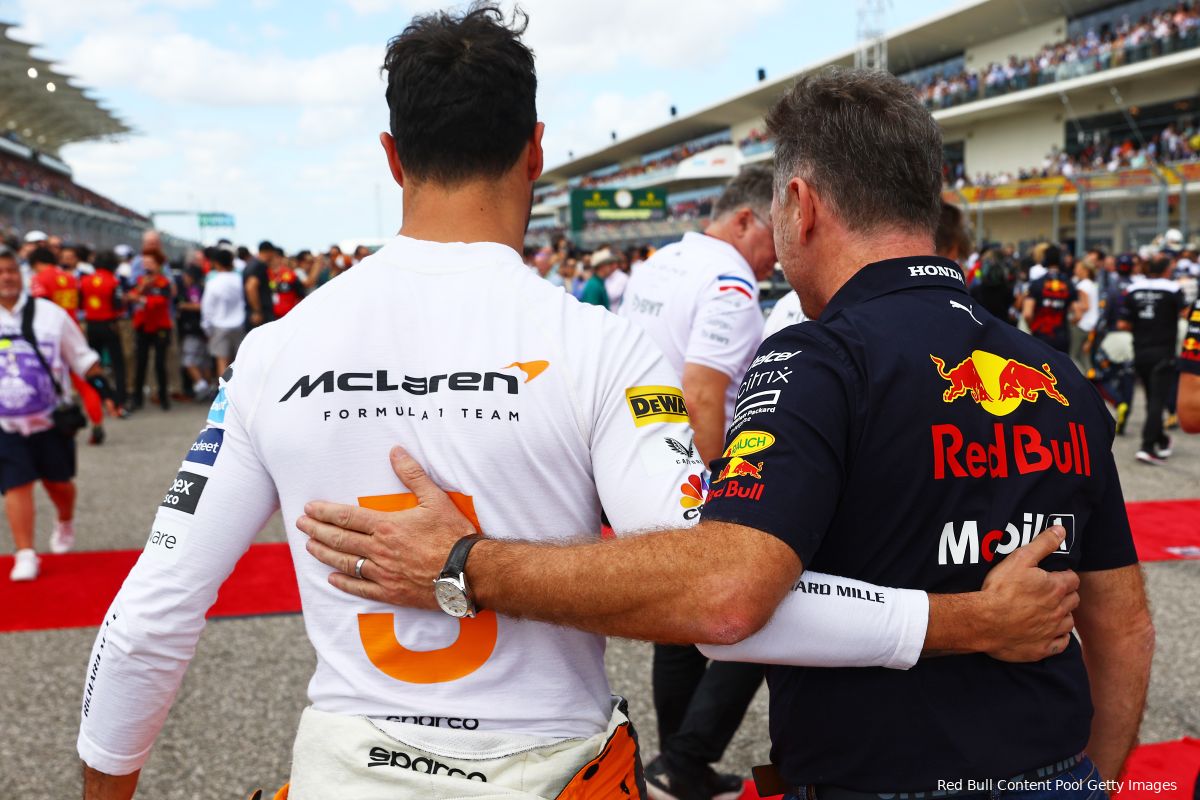 Horner: Komst Ricciardo bij Red Bull heeft geen gevolgen voor Pérez