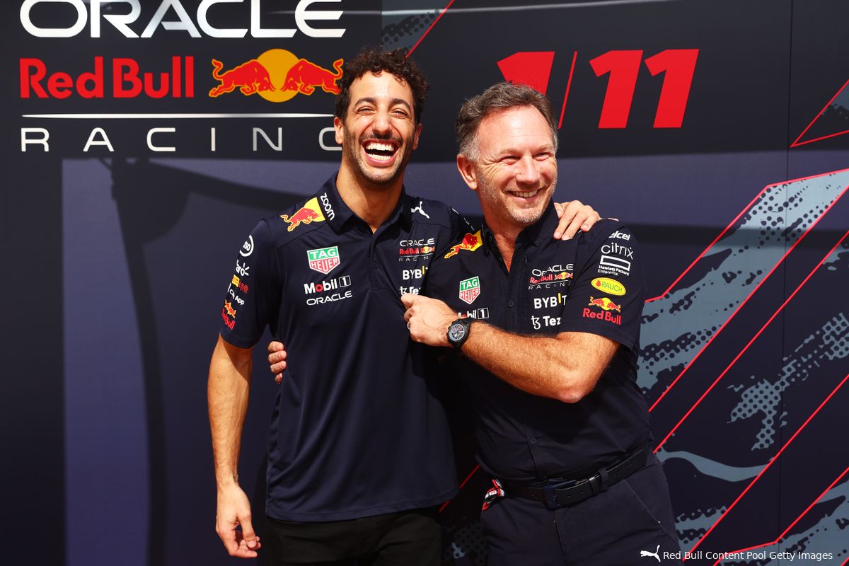 Horner erkent bijdrage Ricciardo aan AlphaTauri: 'Heeft ze de goede richting in gebracht'