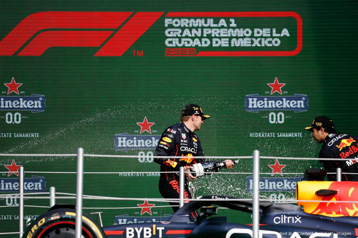 max verstappen sergio perez red bull podium mexico