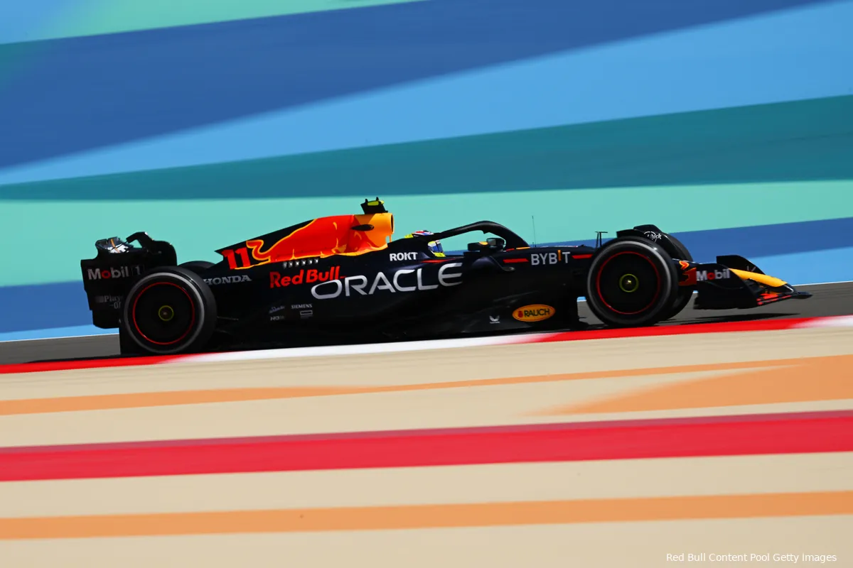 sergio perez red bull bahrain test 2023