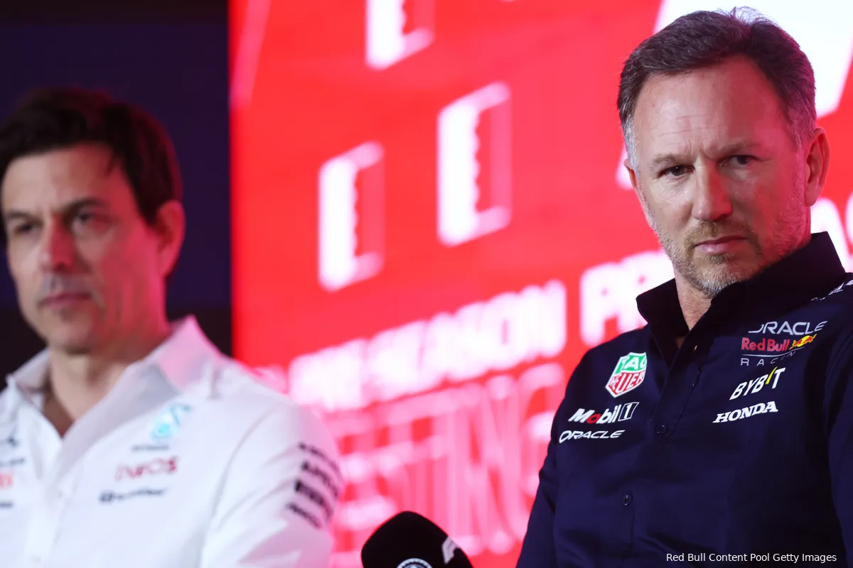 toto wolff christian horner red bull racing f1 testing bahrein 2023