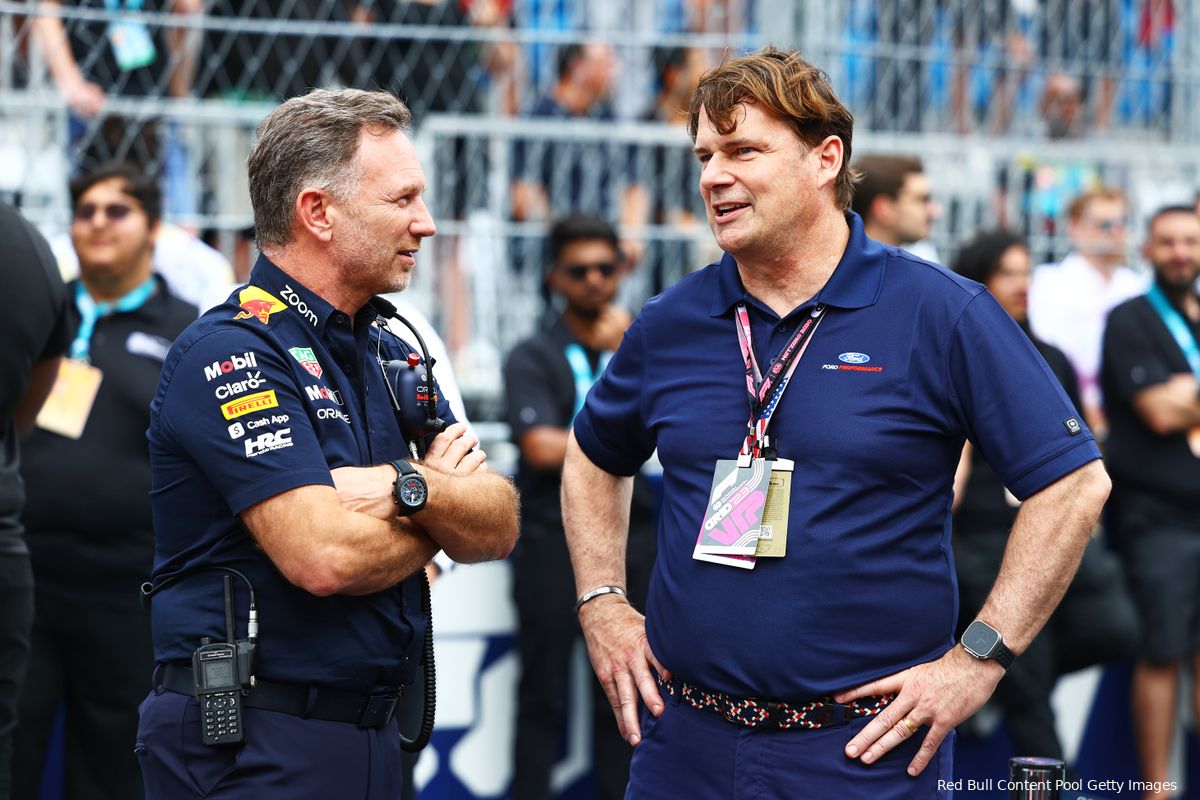 Horner met sneer naar Porsche: 'Ford vertelt ons niet hoe het bedrijf gerund moet worden'